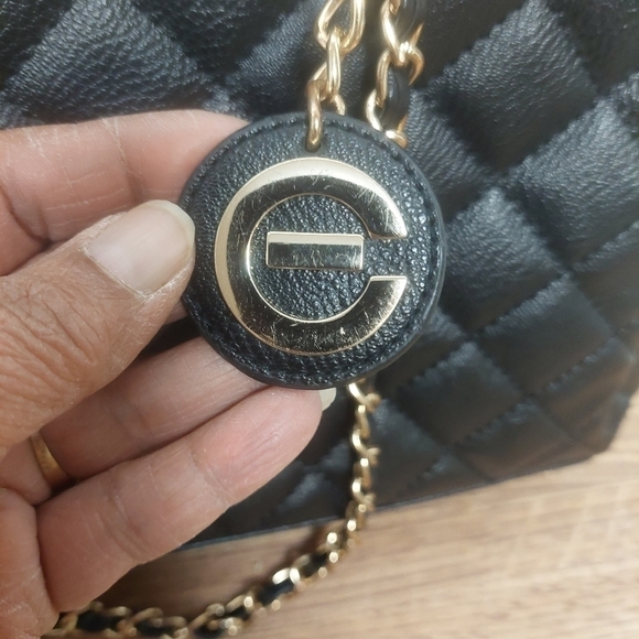 Elizabeth Grant Black Quilted Handbag/Purse - Picture 3 of 16